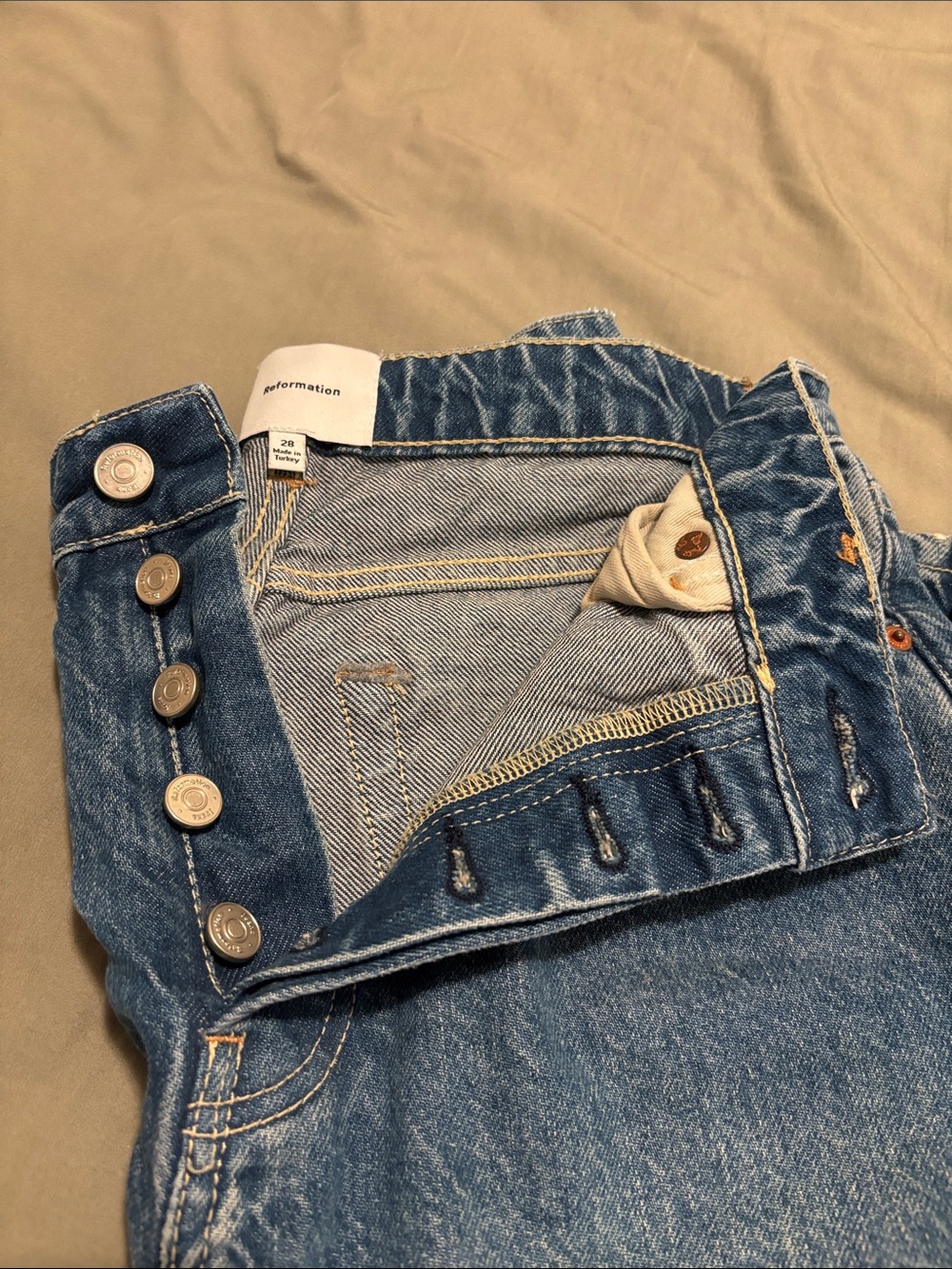 Reformation Cynthia High Rise Straight Jeans Size 28 Reg - Picture 6 of 7